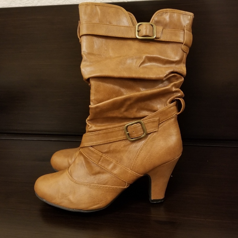Brown Heeled Boots